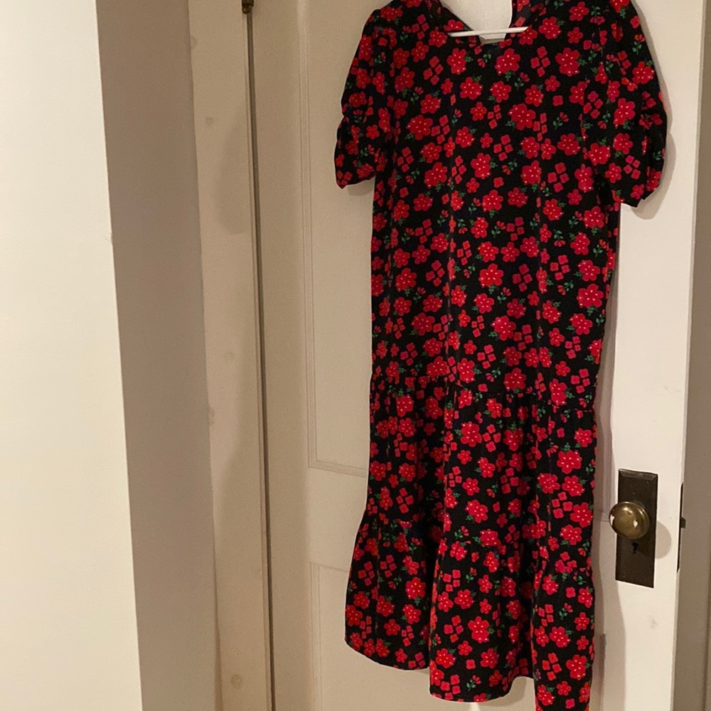 Flowered print tiered maxi.